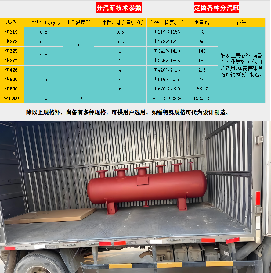 本溪蒸汽分汽缸价格，分汽缸厂家，锅炉分汽缸